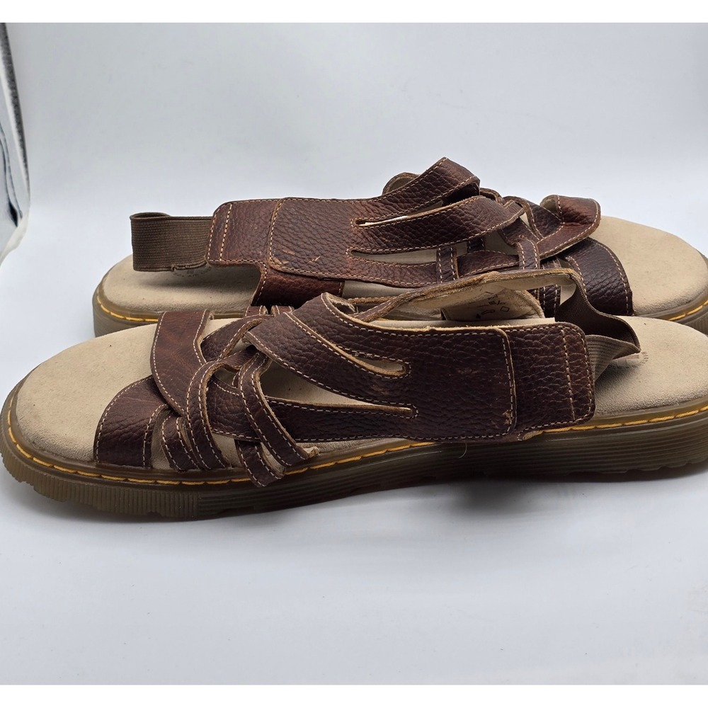 Vintage Y2K Dr. Martens Lula Fisherman Sandals Brown Leather Mens 11 Rare Chunky - Picture 4 of 12
